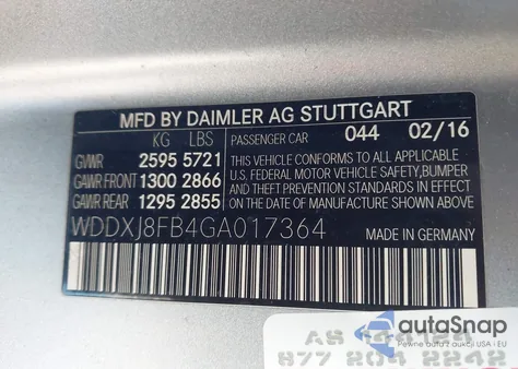 2016 Mercedes-Benz S 550 4Matic z USA, uszkodzony, nr VIN WDDXJ8FB4GA017364